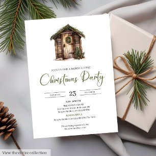 Convite Festa de Natal Minimalista Terrosa Aconchegante Vi