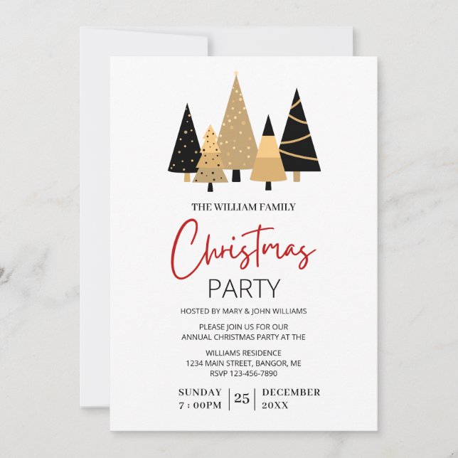 Convite Festa de Natal Moderna (Frente)