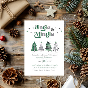 Convite Festa de Natal Moderna com Jingle e Mingle