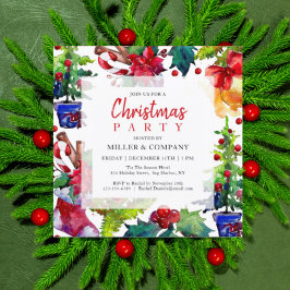 Convite Festa de Natal Moderna Corporativa de Férias