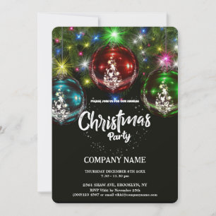 Convite Festa de Natal Moderna da Corporação Chic