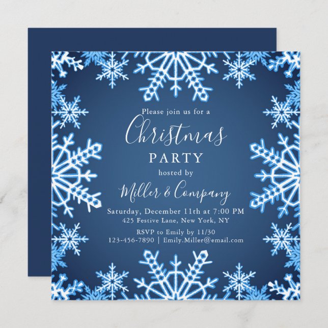 Convite Festa de Natal Moderna do Feriado de inverno (Frente/Verso)