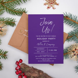 Convite Festa de Natal Moderno da Chic Holiday
