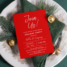 Convite Festa de Natal Moderno da Chic Holiday
