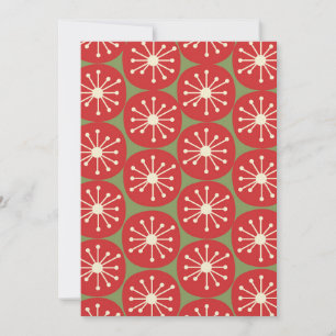 Convite Festa de Natal Moderno da Era Atômica Retro
