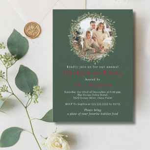 Convite Festa de Natal moderno de fotos de Férias