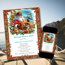 Festa de Natal Moderno Iate Nauti ou Legal Santa