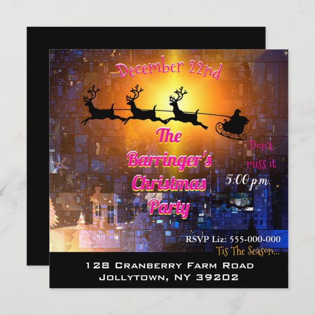 Convite Festa de Natal na Cidade (Frente/Verso)