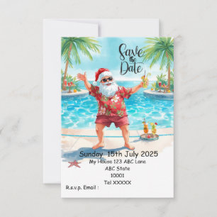 Convite Festa de Natal na Piscina – Papai Noel Salve a Dat