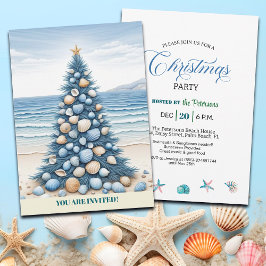 Convite Festa de Natal na Praia da Árvore de Natal