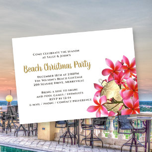 Convite Festa de Natal na Praia da Plumeria Rosa