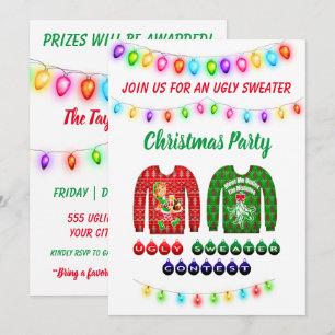 Convite Festa de Natal no Concurso de Sweater Feio