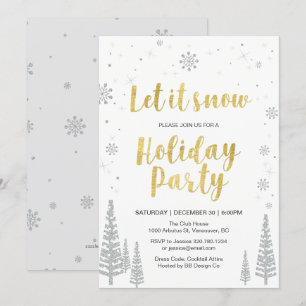 Convite Festa de Natal no país das maravilhas de inverno