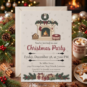 Convite Festa de Natal Nórdico junto à Lareira