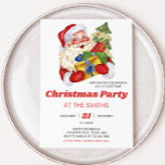 Convite Festa de Natal para Papais noeis de Vintage<br><div class="desc">Espalhe a alegria do feriado com o nosso convite imprimível de Natal,  perfeito para reunir amigos e família para uma celebração festiva. Com designs elegantes e texto fácil de editar,  este convite define o tom para uma temporada de feriados alegre. 45 SE B</div>