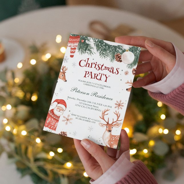 Convite Festa De Natal Para Papais noeis E Ornamentos De R (Criador carregado)