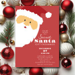 Convite Festa de Natal para Papais noeis Secretos<br><div class="desc">Celebre a estação festiva com nosso charmoso convite de festas de Papai Noel, projetado para dar o tom perfeito para sua reunião de férias. Este convite apresenta uma ilustração encantadora do Papai Noel, convidando convidados a se unir à diversão de uma troca de presentes de Papais noeis Secretos. Com as...</div>