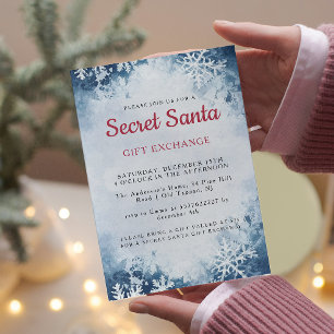 Convite Festa de Natal para Papais noeis Secretos Simples