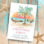 Convite Festa de Natal Pelican and Palm Tree Beach<br><div class="desc">O convite de festas tropical de Natal apresenta duas aves marinhas pelicanas batendo suas asas de alegria ao ver uma palmeira de Natal e presentes na praia. Visite minha coleção de feriados "Pelican and Palm Tree" para coordenar cartões de saudação, etiquetas de presentes, suprimentos de festas e muito mais. Arte...</div>