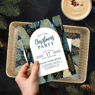 Convite Festa de Natal Personalizada de Floresta de Férias