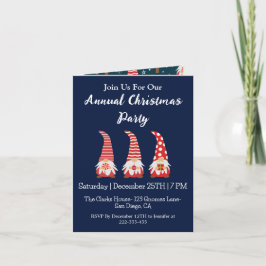 Convite Festa de Natal Personalizada dos Gnomos Vermelhos