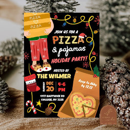 Convite Festa de Natal Pizza e Pijamas