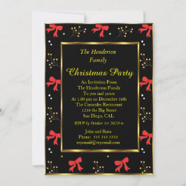 Convite Festa de Natal Red Black Invation