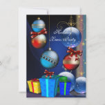 Convite Festa de Natal Red Blue Boxes Balls<br><div class="desc">Festa de Natal Red Blue Gifs Boxes Balls Natal</div>