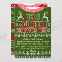 Festa de Natal Red & Green do Knit Sweater