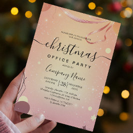 Convite Festa de Natal rosa e quente