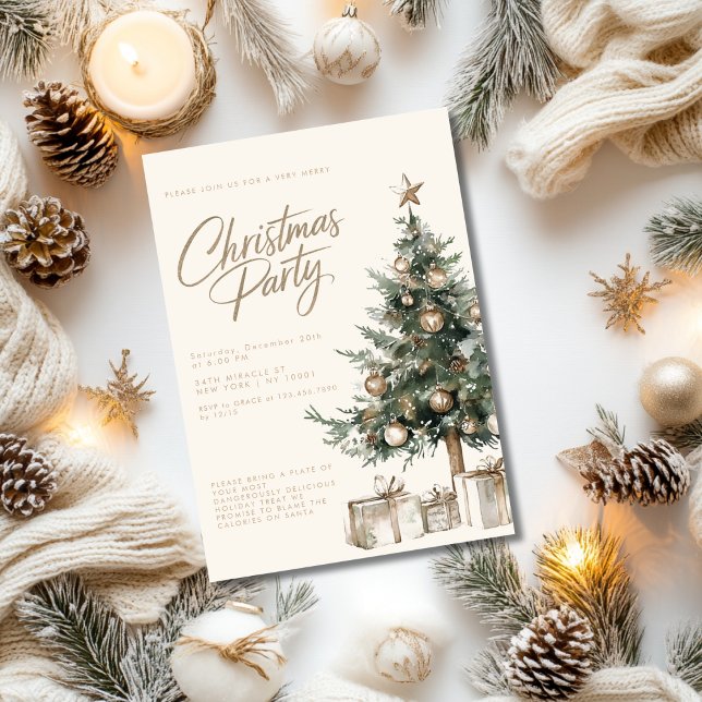 Convite Festa de Natal Russa da Árvore de Natal (Criador carregado)