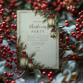 Convite Festa de Natal Rustic Lanterna