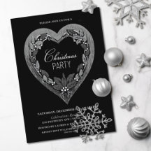Festa de Natal Rustic Silver Heart