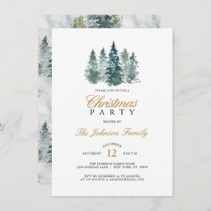 Convite Festa de Natal Rustic Spruce Pine