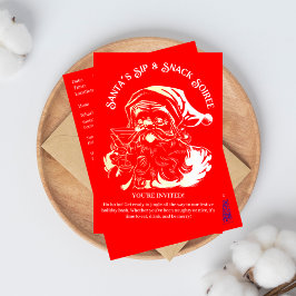Convite Festa de Natal Sip & Snack Soiree dos papais noeis