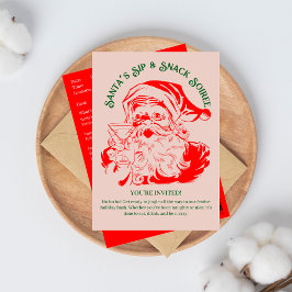 Convite Festa de Natal Sip & Snack Soiree dos papais noeis