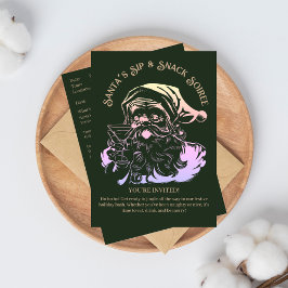 Convite Festa de Natal Sip & Snack Soiree dos papais noeis