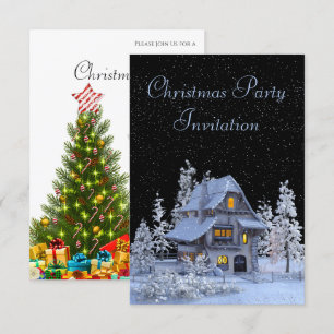 Convite Festa de Natal Snowy Forest