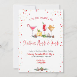Convite Festa de Natal - Trabalho de Natal com Cocktail