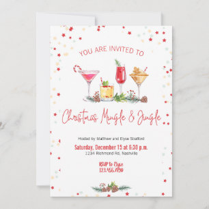 Convite Festa de Natal - Trabalho de Natal com Cocktail