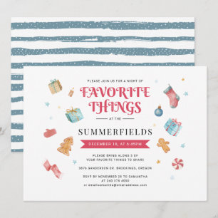 Convite Festa de Natal Troca de Presentes Moderna