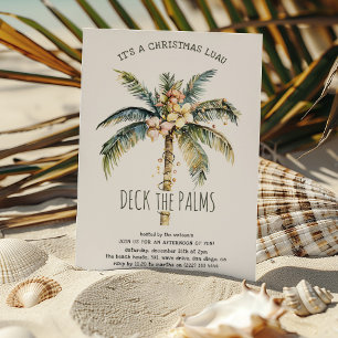 Convite Festa de Natal Tropical Deck the Palms