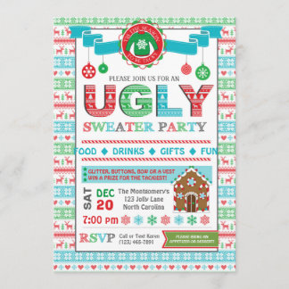 Convite Festa de Natal Ugly Sweater