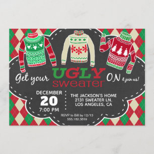 Convite Festa de Natal Ugly Sweater