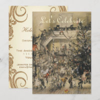Festa de Natal Vintage Victorian Art Holiday