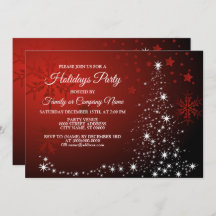 Festa de Natal White Stars Tree Red Snowflakes