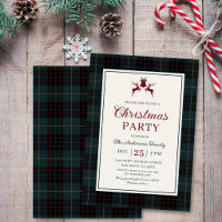 Festa de Natal Xadrez Tartan Verde Azul Clássico