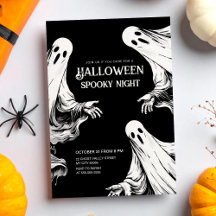 Festa de noite assustadora de Halloween com dois f