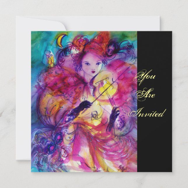 CONVITE FESTA DE NOITE COM MÁSCARAS (Frente)