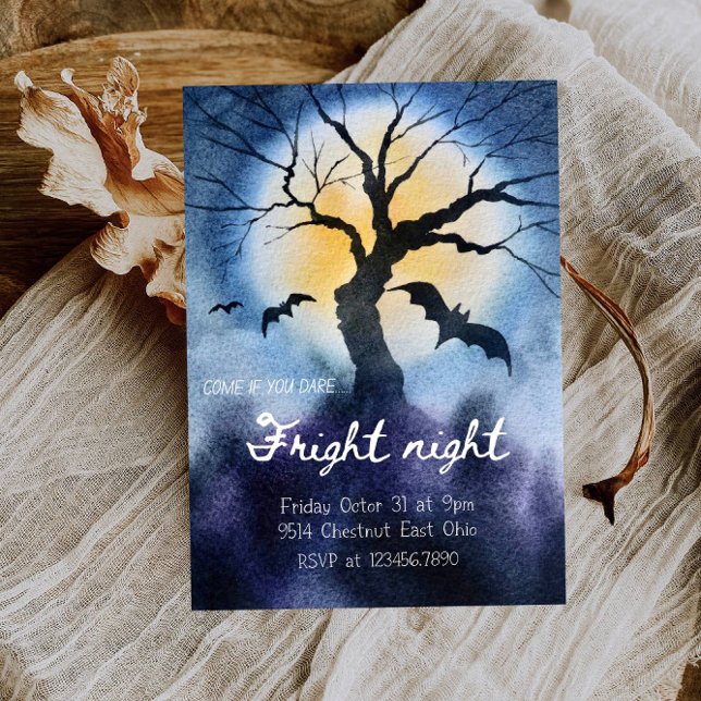 Convite Festa de Noite de Fright - Festa Spooky & Divertid (Criador carregado)